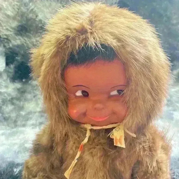 VTG INDIGENOUS DOLL WITH REAL  FUR - Picture 6 of 15